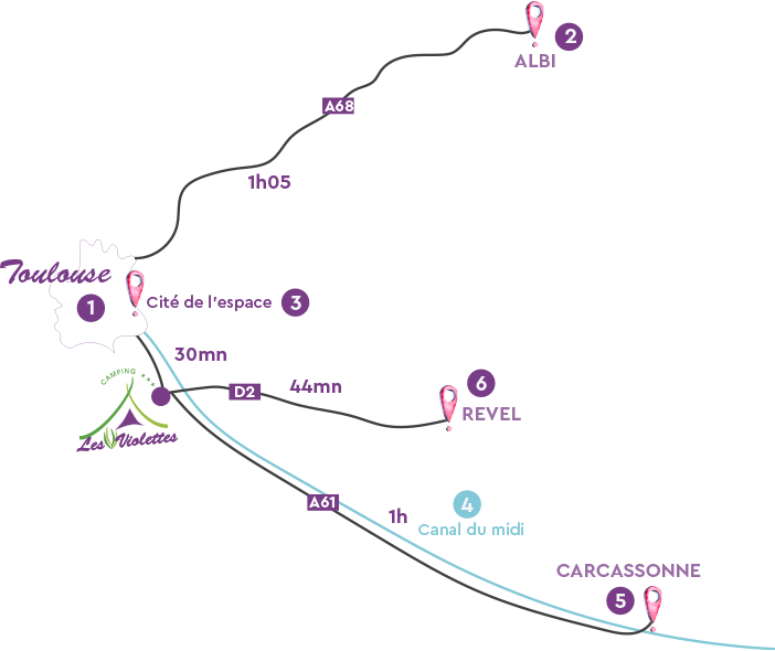 mapa de los alrededores