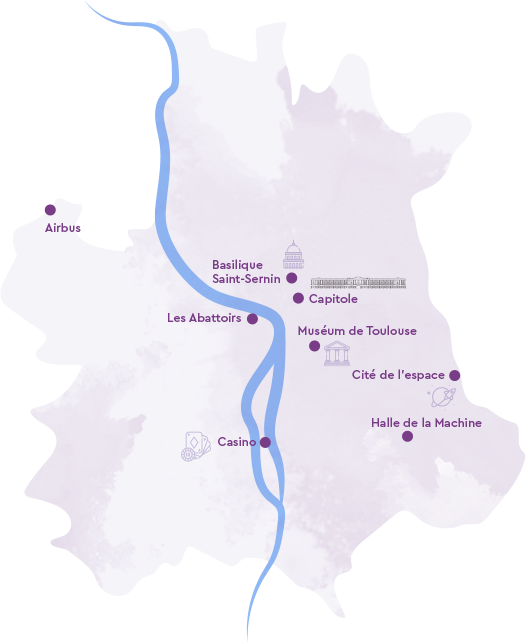 Carte Toulouse Camping les Violettes